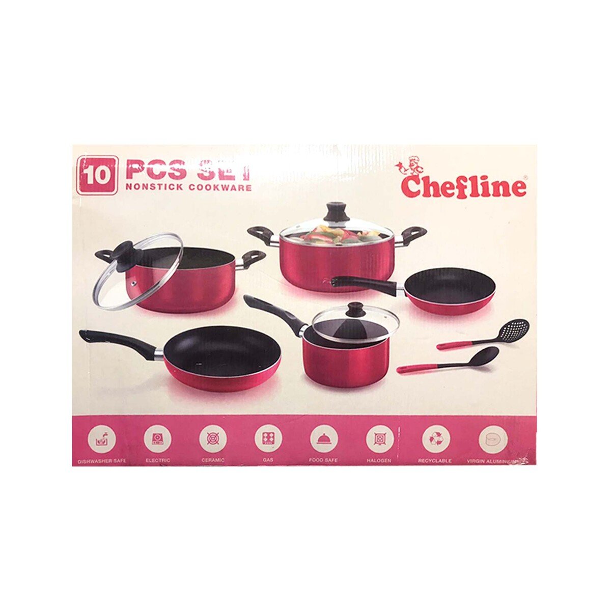 Chefline Non Stick Cookware set IND 10pcs