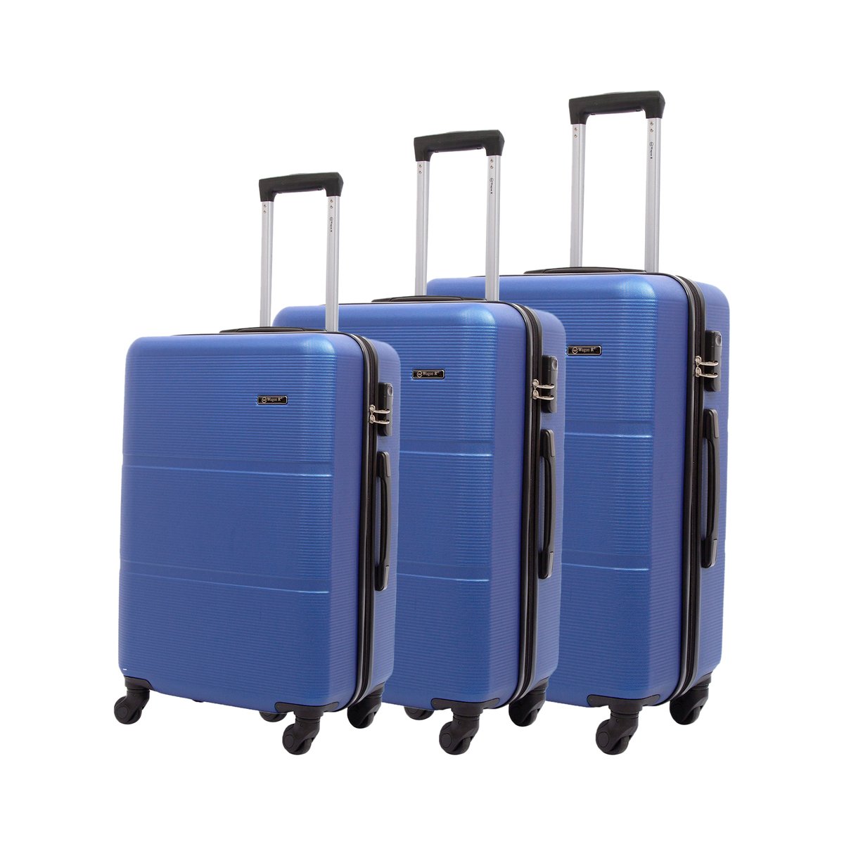 Wagon R ABS 4Wheel Hard Trolley WB611 3Pcs Set (20"+24"+28") Assorted Color