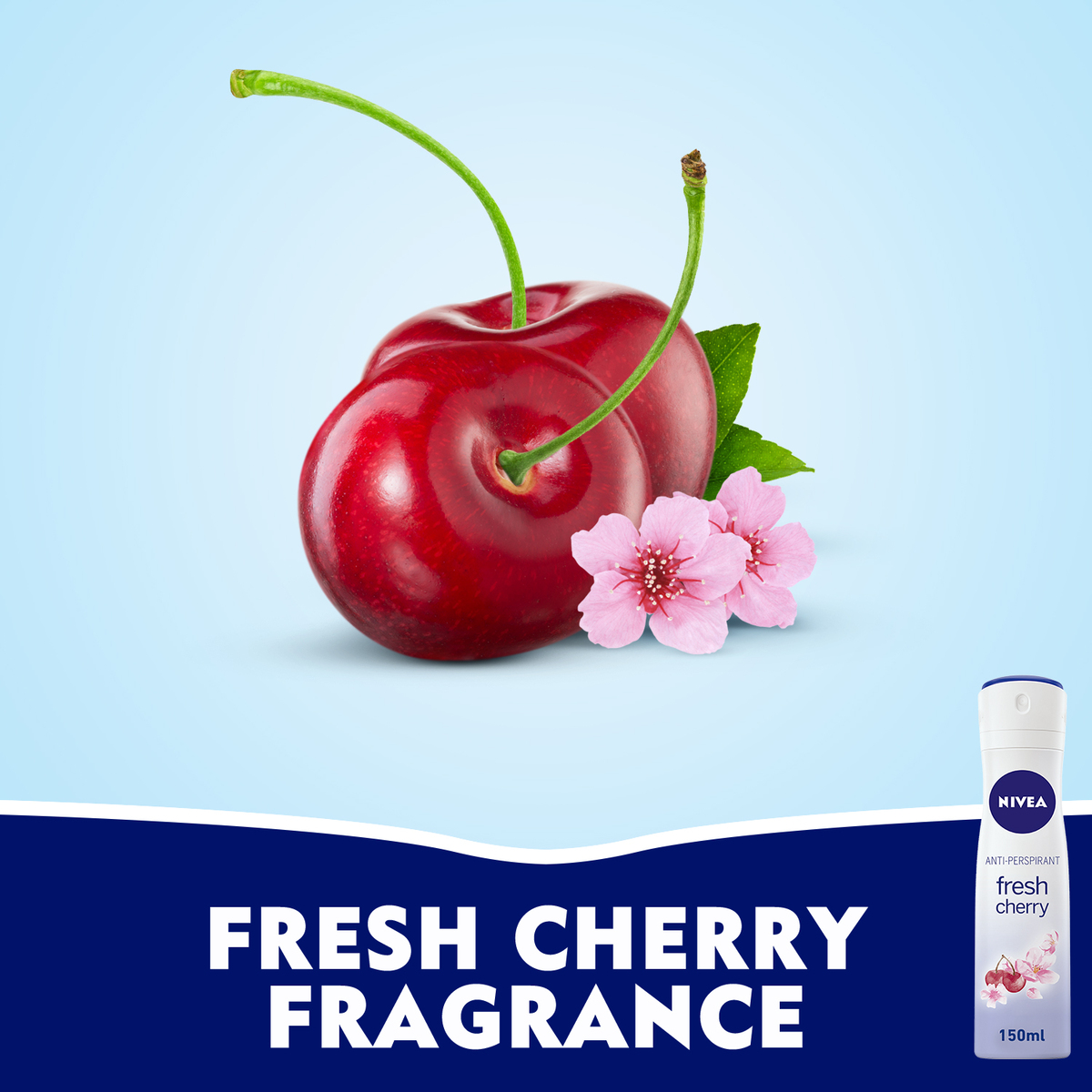 Nivea Antiperspirant Deo for Women Spray Fresh Cherry, 150 ml