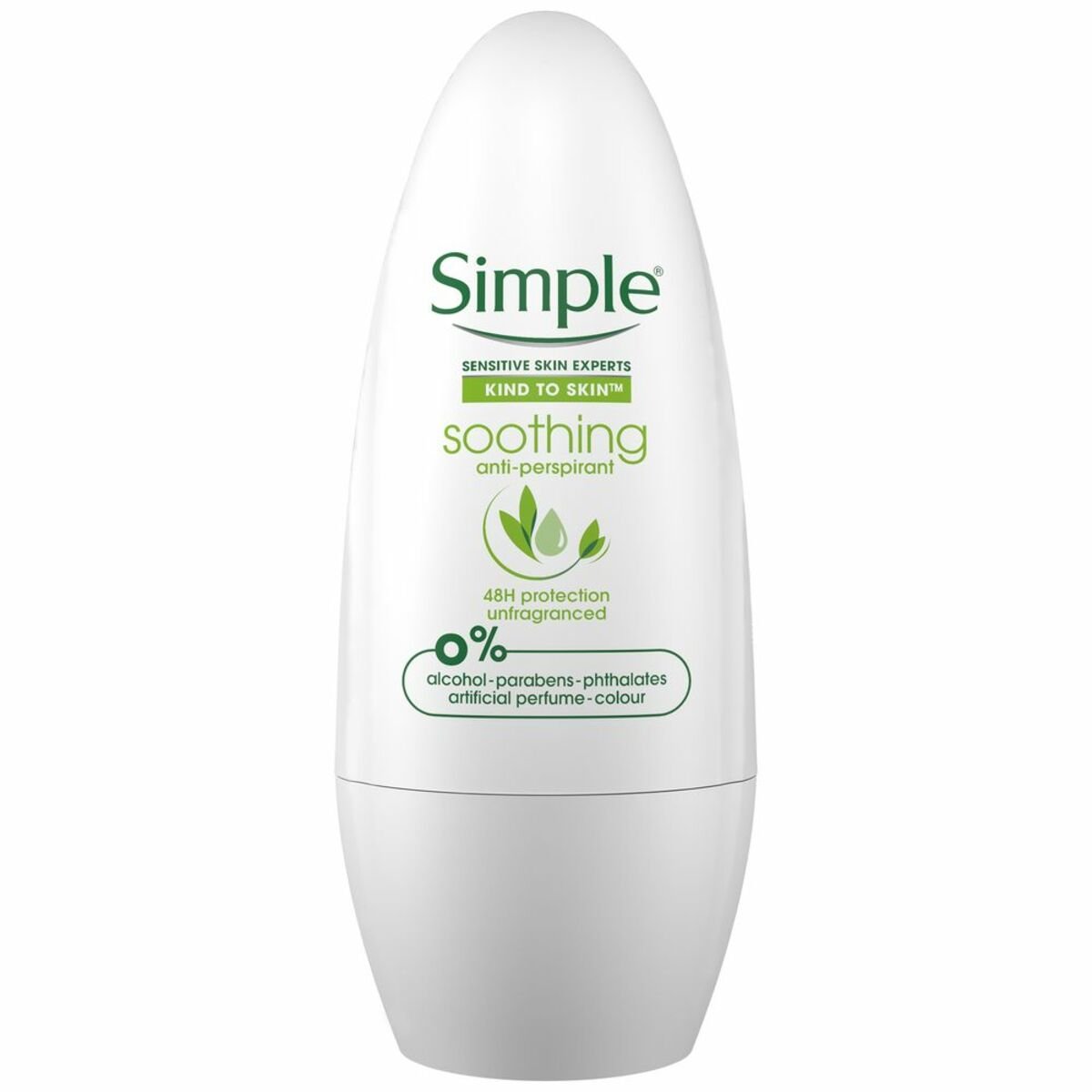 Simple Soothing Fragrance Free Antiperspirant Roll-on 50ml