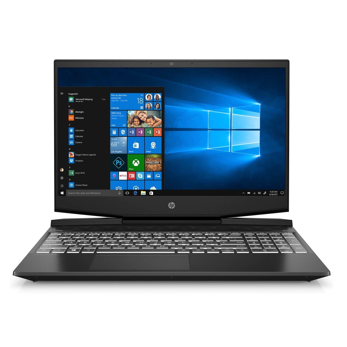 HP Pavilion Gaming 15-dk0025ne Laptop, 15" FHD display , 9 Gen Intel Core i7-9750 ,16 GB RAM ,1TB HDD - 128 GB SSD ,Nvidia 4 GB Graphics ,Windows 10 Home , En-Ar KB , Black