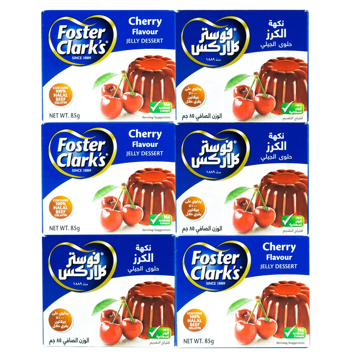 Foster Clark Jelly Dessert Cherry 6 x 85 g