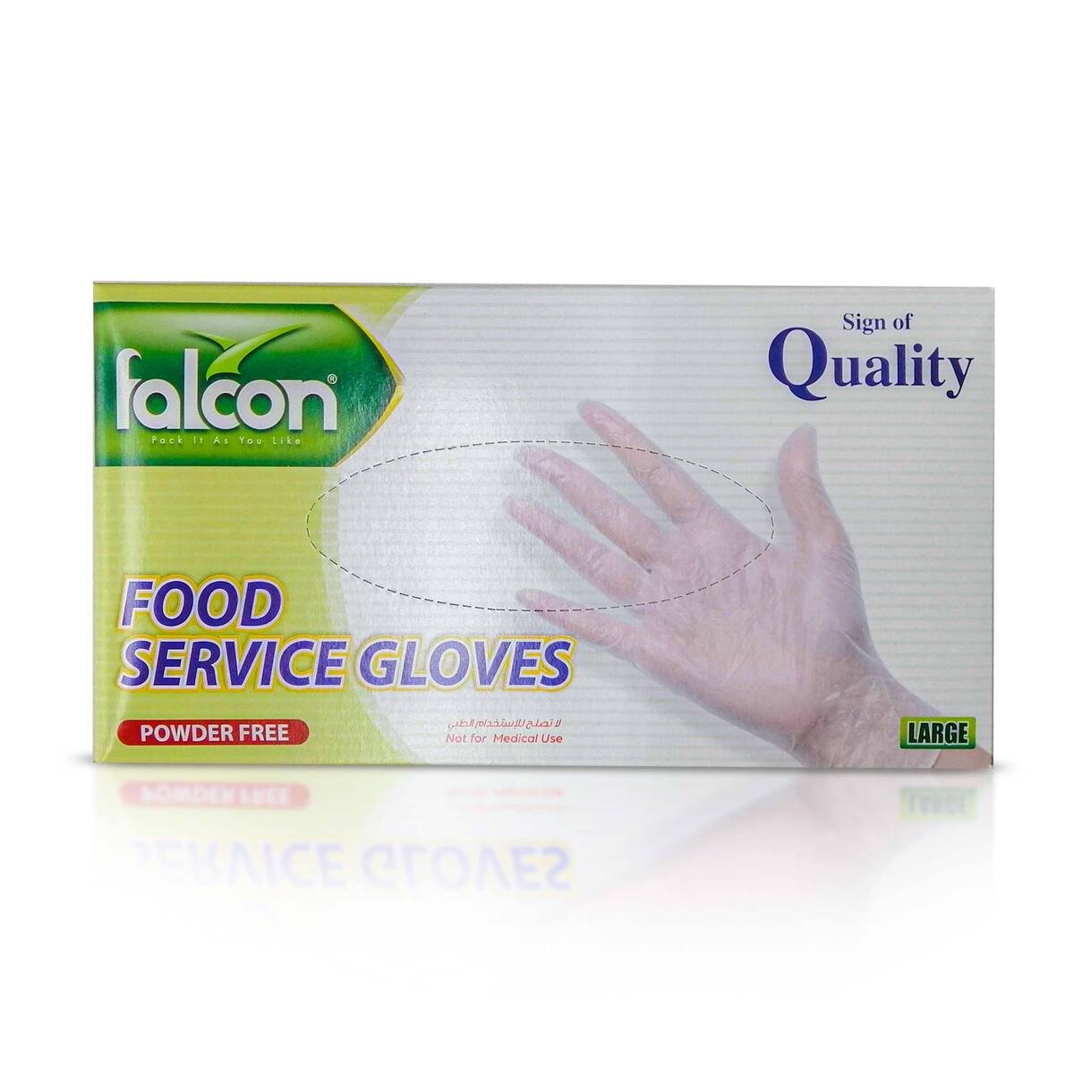 Falcon Food Service Gloves Powder Free Large 100pcs
