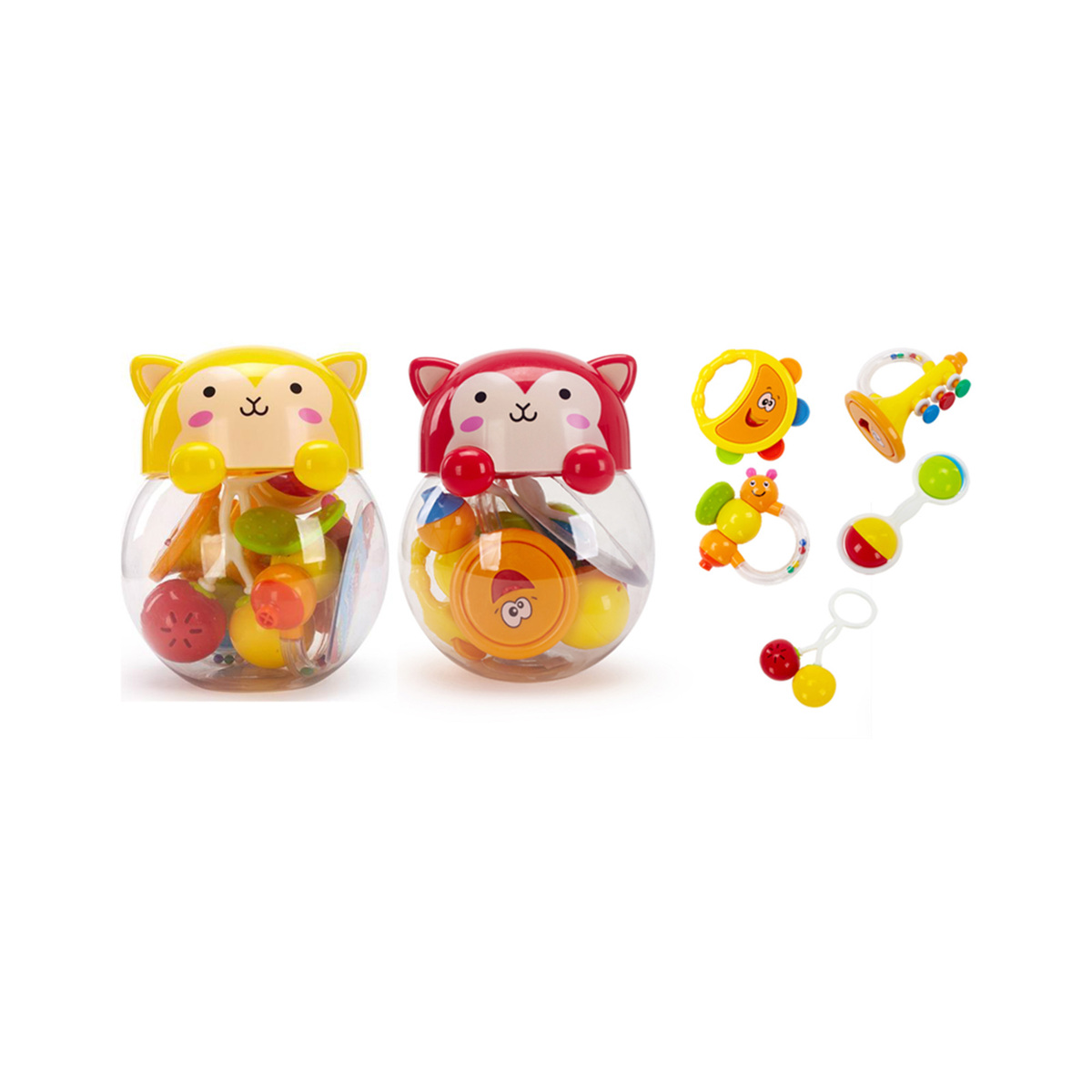 First Step Baby Rattle 6505 5Pcs Set - Assorted Designs - 1 Set