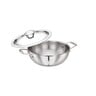 Chefline Stainless Steel Tri-Ply Kadai with Lid, 22 cm, INDRI