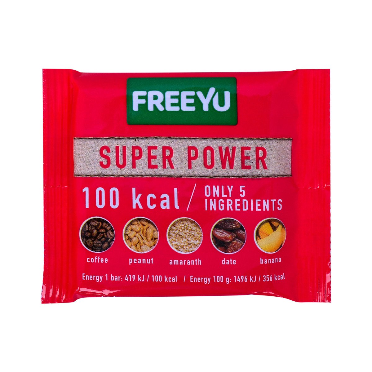 Freeyu Super Power Date Bar Coffee Amaranth 28 g