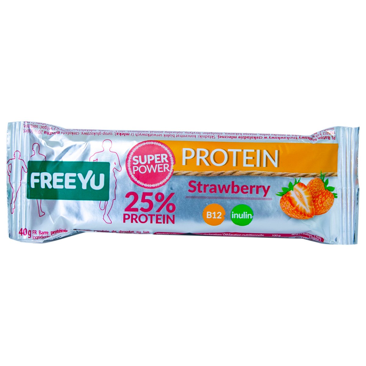 فريو لوح البروتين بالفراولة مع انولين 40 جم