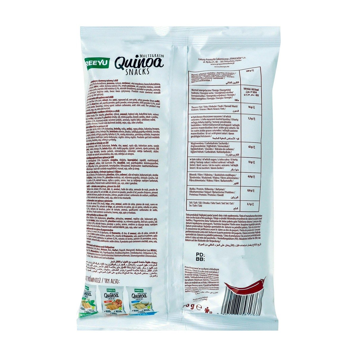 Freeyu Multigrain Quinoa Snacks With Chili 70 g