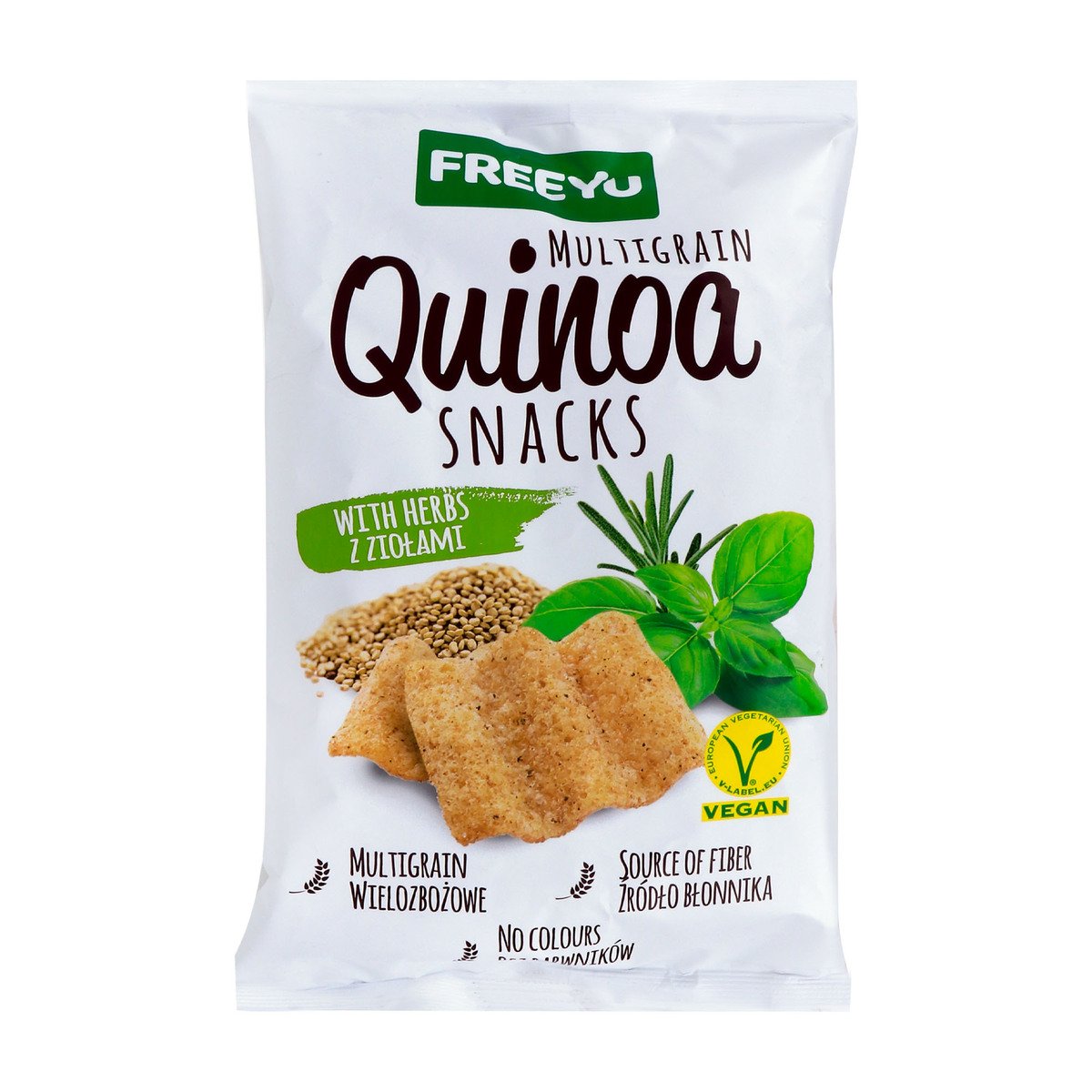 Buy Freeyu Multigrain Quinoa Snacks With Herbs 70 g Online at Best Price | Corn Based Bags | Lulu KSA in Kuwait