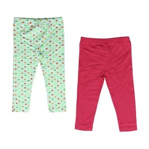 Eten Infants Girls Leggings 2Pcs Green Pink 6M