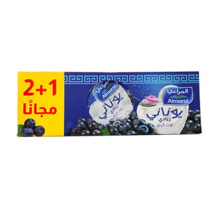 Buy Almarai Greek Style Yoghurt Blueberry 3 x 150 g Online at Best Price | Flavoured Yoghurt | Lulu Kuwait in UAE