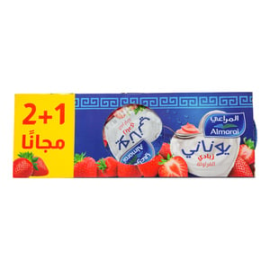 اشتري قم بشراء المراعي زبادي بالطريقة اليونانية بالفراولة ٣ × ١٥٠ جرام Online at Best Price من الموقع - من لولو هايبر ماركت Flavoured Yoghurt في الامارات