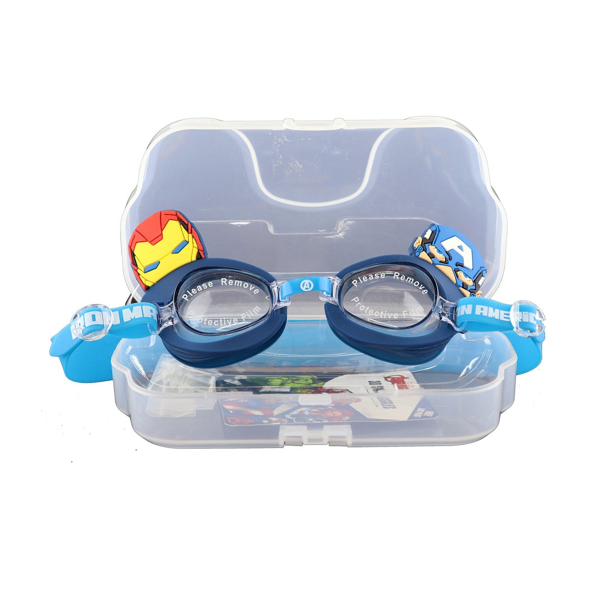 Marvel Avengers Kids 3D Swim Goggle with Free Ear Plug & Case TRHA2239