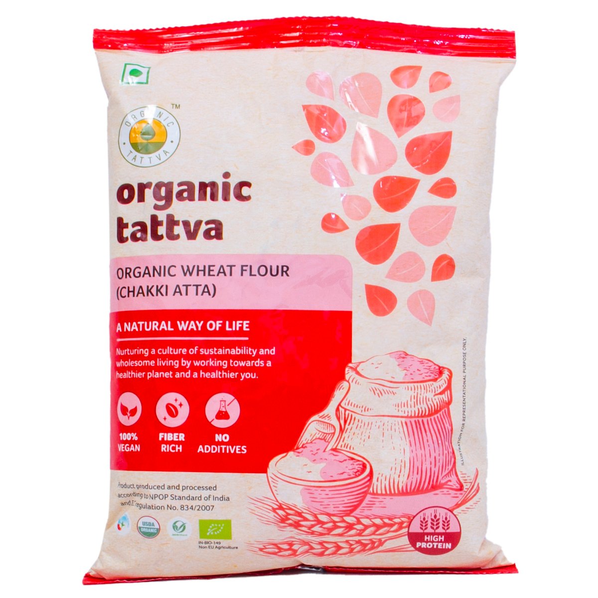 Organic Tattva Organic Wheat Flour 1 kg