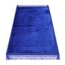 Golden Wheat Embossed Prayer Mat with rachel softness( 80x120cm) Blue