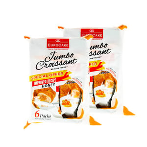 Euro Cake Jumbo Honey Croissant Value Pack 2 x 6 pcs