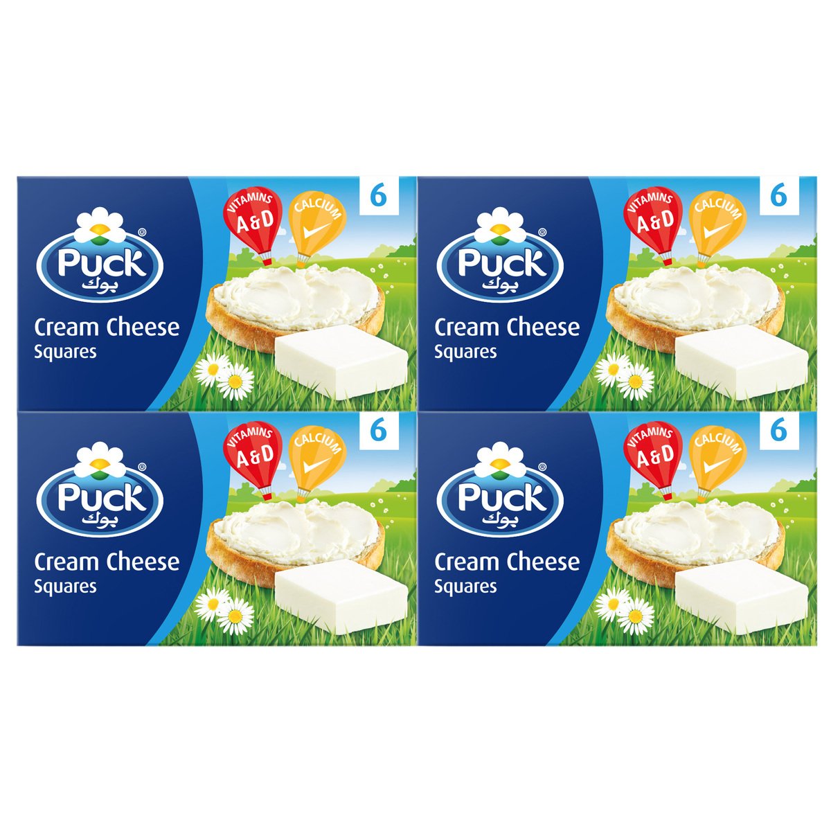 Puck Cream Cheese Squares 6 Portions 4 x 108 g