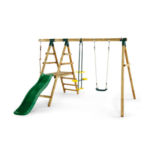 Plum Meerkat Wooden Garden Swing Set And Climbing Frame 27020