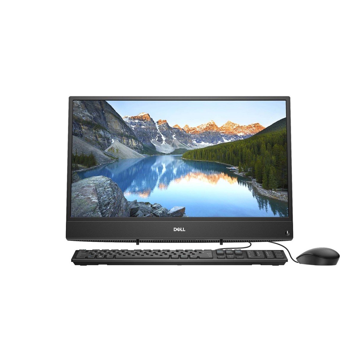 Dell All In One Desktop-3280-Corei3-8145U,4GBRAM,1TB HDD,21.5" FHD Multimedia Keyboard+ Optical Mouse,Windows 10 Home,Black