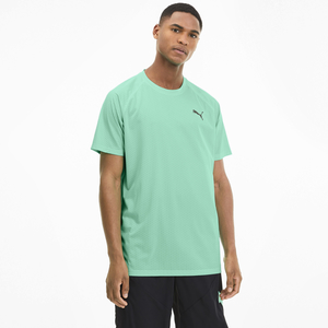 Puma Men's Round Neck T-Shirt Short Sleeve 51838910 Green Glimmer Small