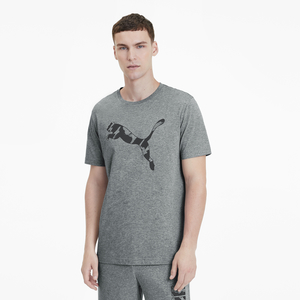 Puma Men's Round Neck T-Shirt Short Sleeve 58145853 Medium Grey Small