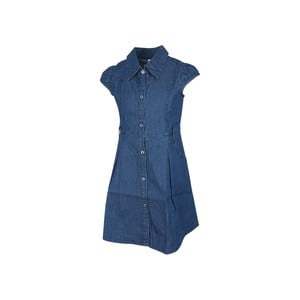 Eten Girls Dress Short Sleeve MFG-24 Blue 2-3Y