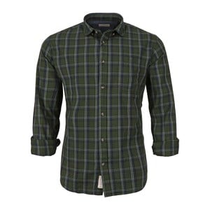 Cortigiani Men's Casual Shirt Long Sleeve CT161 Olive Large