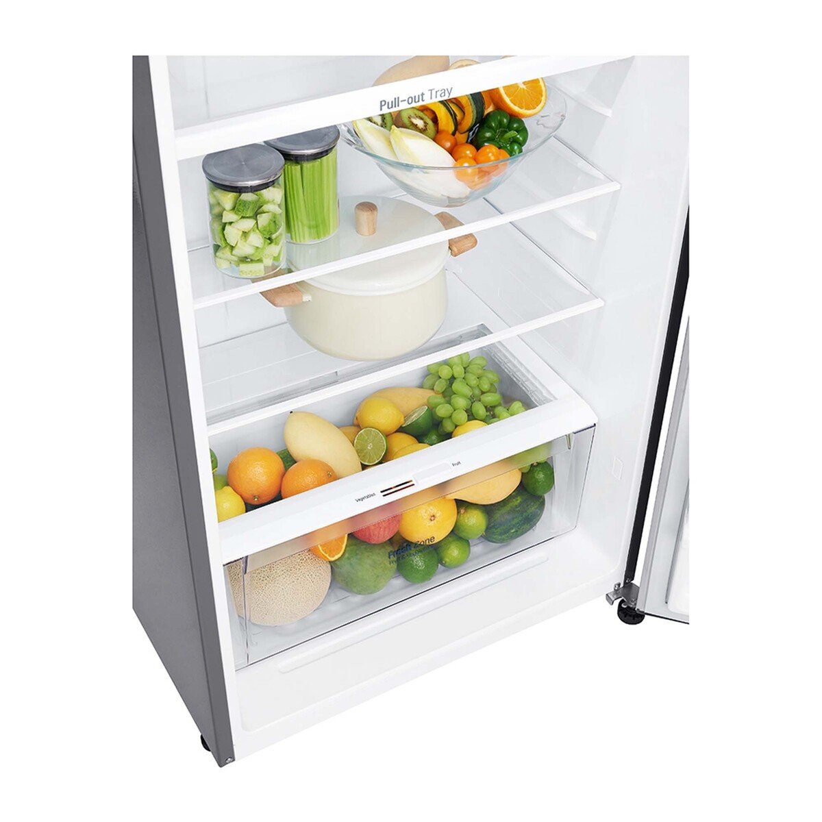 LG Double Door Refrigerator GN-B492SLCL 427LTR, Smart Inverter Compressor, Pull-out Tray, Big Size Veggie Box