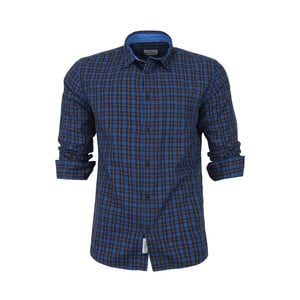 Marco Donateli Men's Casual Shirt Long Sleeve 346011 Blue Medium