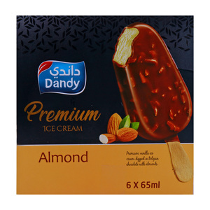 Dandy Premium Ice Cream Stick Almond 6 x 65ml