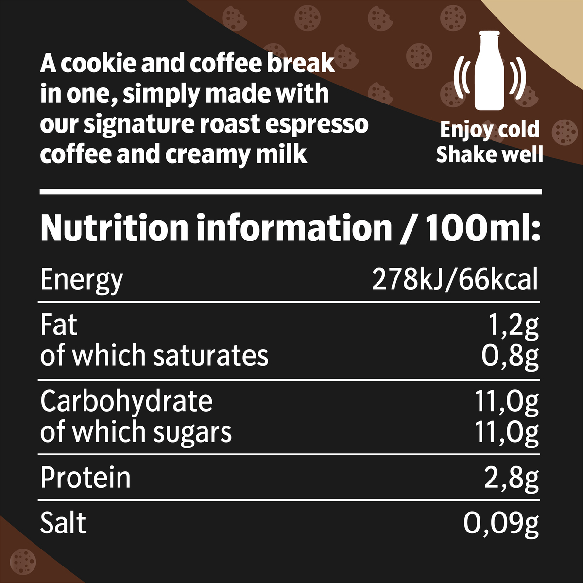 Starbucks Frappuccino Cookies & Cream Coffee Drink 250ml