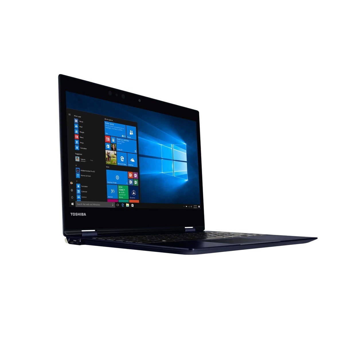 Toshiba Portege X20W-D-123 12.5 Inch FHD with Touch, Business 2-in-1 Laptop, Intel i7-7500, 16GB RAM,512 GB SSD, Shared Graphics, Windows10 Pro , 12.5 inch FHD with Touch ,Onyx Blue with Hair line