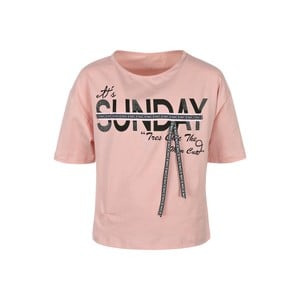 Cortigiani Girls T-Shirt Round-Neck Short Sleeve IGR-23 Dark Pink 9-10Y