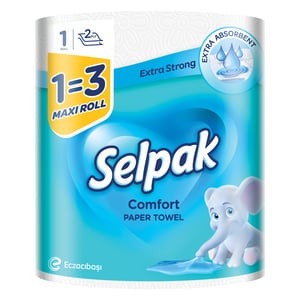 Selpak Comfort Maxi Roll Kitchen Paper Towel 2ply 1 Roll