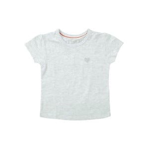 Eten Infants Girls Basic T-Shirt Round-Neck Short Sleeve Grey 6M