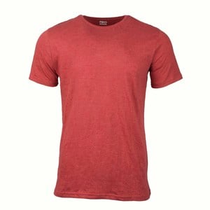 Reo Men's Round Neck Short Sleeve Slim Fit T-Shirt D9M001E Red X Small
