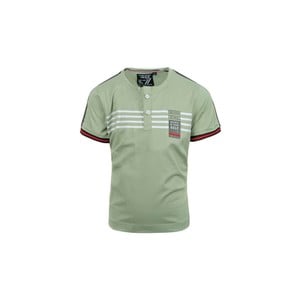 Ruff Boys T-Shirt Henley-Neck Short Sleeve KB11789L Green 2Y
