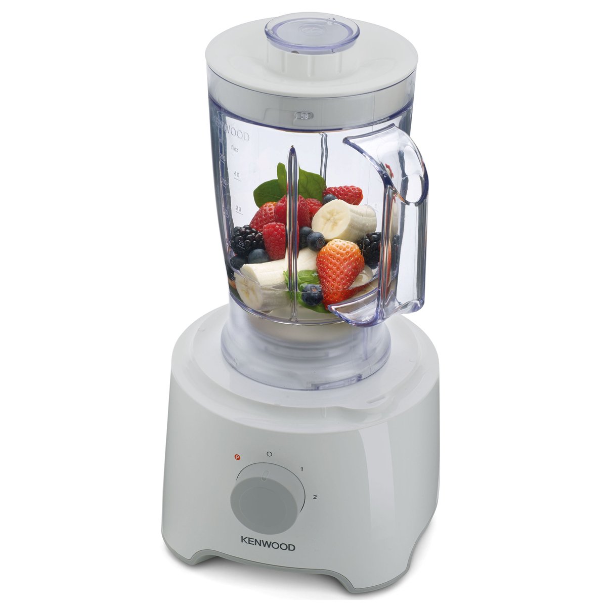 Kenwood Food Processor 800W Multi-Functional with Reversible Stainless Steel Disk, Blender, Whisk FDP301WH White