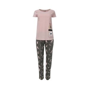 Eten Womens Pyjama Set Short Sleeve VN02-20 Pink Medium