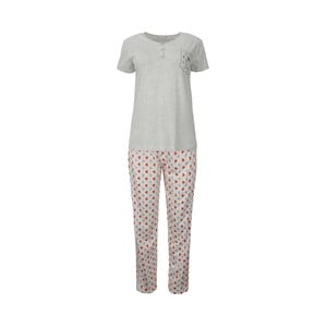 Cortigiani Womens Pyjama Set Short Sleeve 2020-6 Grey Medium