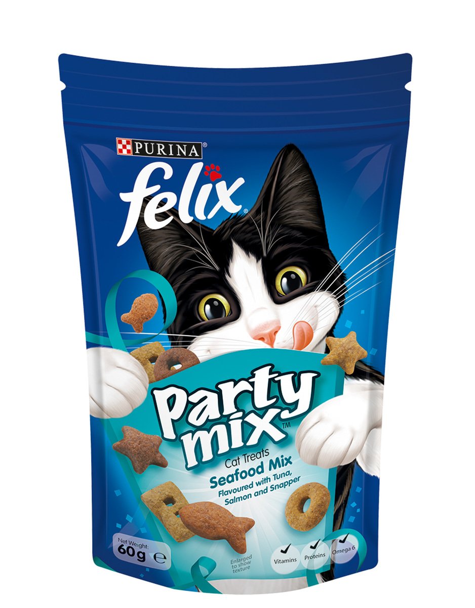 Felix Party Mix Cat Treats Seafood Mix 60g