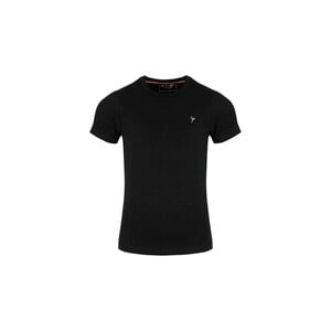 Eten Girls Basic T-Shirt Round-Neck Short Sleeve Black GTB-06 3-4Y