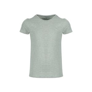 Eten Girls Basic T-Shirt Round-Neck Short Sleeve Grey Melange GTB-10 9-10Y