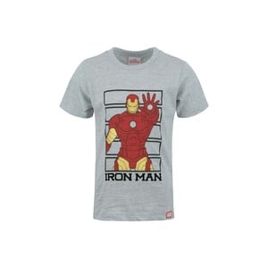 Marvel Boys Round Neck T-Shirt Short Sleeve LW20S-508 Grey 2-3Y
