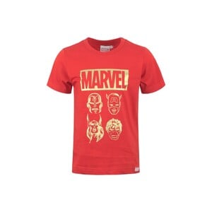 Marvel Boys Round Neck T-Shirt Short Sleeve LW20S-510 Red 5-6Y