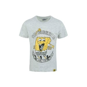 Spongebob Boys Round Neck T-Shirt Short Sleeve LW20S526 Off White 2-3Y