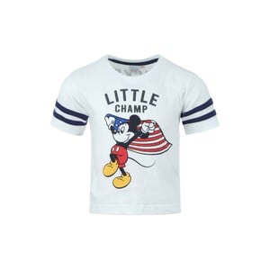 Disney Mickey Mouse Boys Round Neck T-Shirt SS20IB-M1 White 6Month