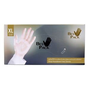 Best Pack Vincyl Powdered Free Gloves Extra Large 80pcs