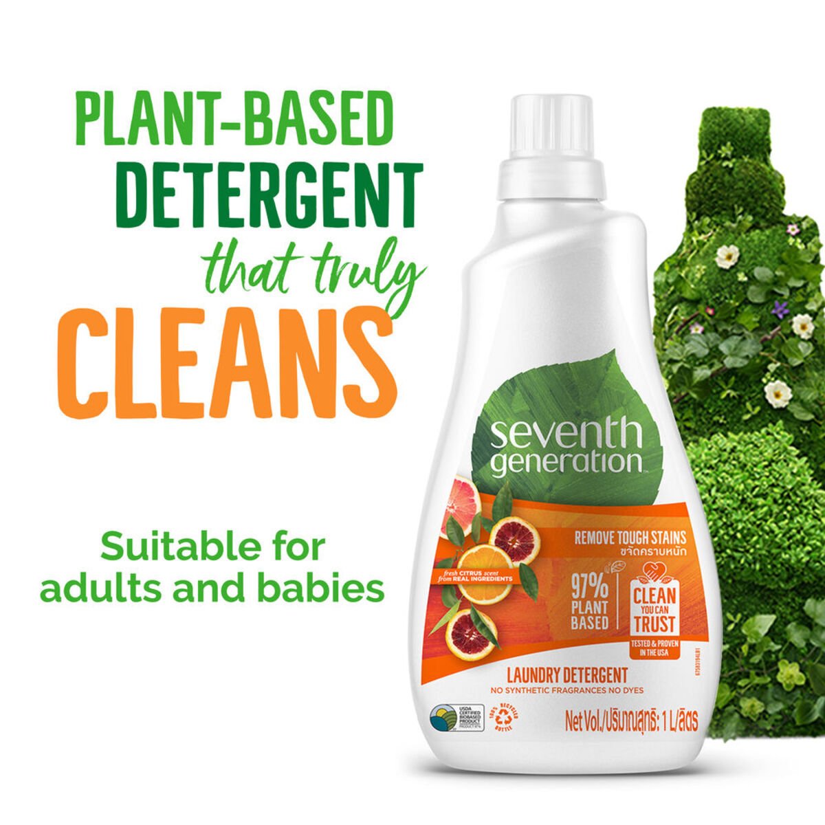 Seventh Generation Plant Based Detergent Citrus 1Litre
