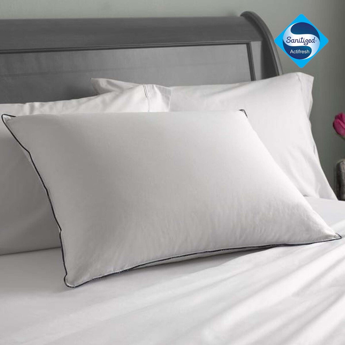 Buy Rest Pillow Sanitized White 1pc Size: 50x70cm Online at Best Price | Pillow &Pillow Cover | Lulu KSA in Saudi Arabia